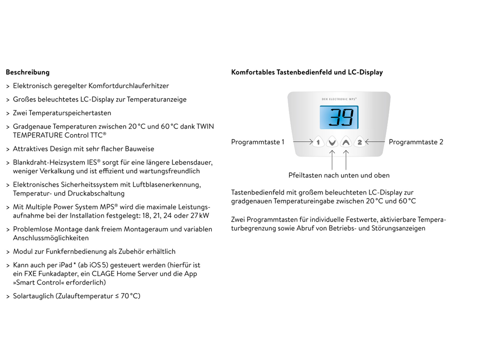 Durchlauferhitzer Clage Dcx Electronic Mps 18 27kw 400v www.ebay.de