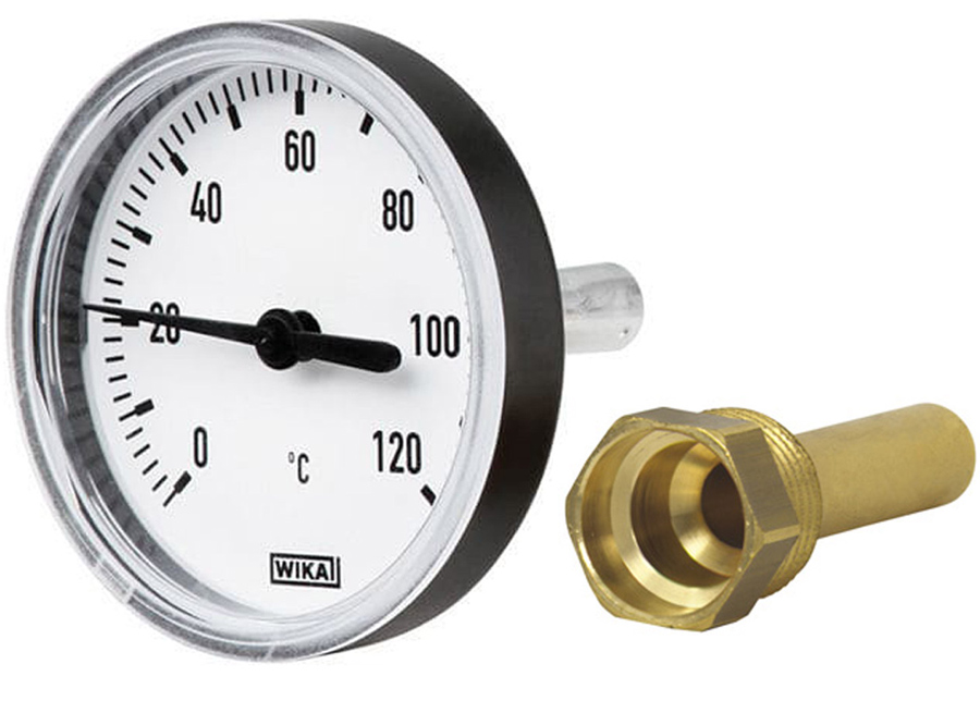 Watts Bimetall-Zeigerthermometer axial 0-120 GradC OR d Watts Bimetall-Zeigerthermometer axial 0-120 GradC OR d